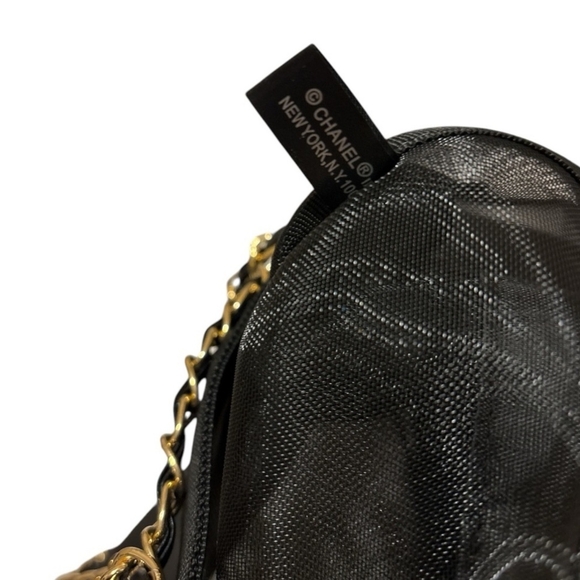 Fashion Black Mesh Tote Bag - Picture 4 of 5